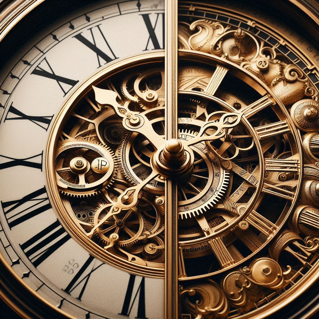 A close-up of two clocks side-by-side. The left clock has Roman numeral numerals in a classic serif font, while the right clock has clean, modern numerals in a sans-serif font. Both clocks are displaying the same time (e.g., 10:10) to allow for direct visual comparison of readability and aesthetic appeal.