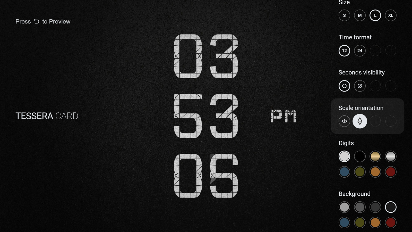 Tessera Card | clockoclock